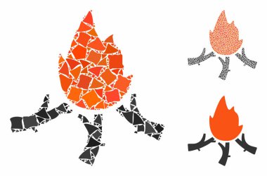 Joggly Pieces 'ın Ahşap Kamp Ateşi Kompozisyon Simgesi
