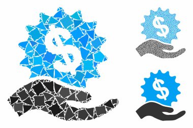 Düzensiz Ögelerin Mali Teklif El Kompozisyon Simgesi