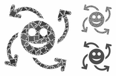 Gülen Oklar Tüberöz Ögelerin Mozaik Simgesi