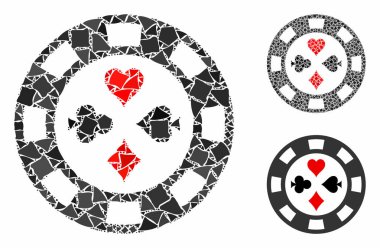 Poker kumarhanesi yongası Engebeli Parçaların Mozaik Simgesi