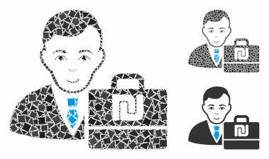 Shekel accounter Composition Icon of Trembly Pieces