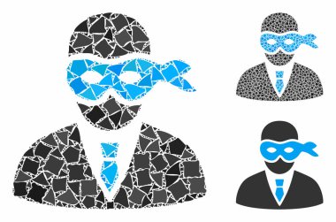 Kaba Elementlerin Maskeli Hırsızı Mozaik Simgesi