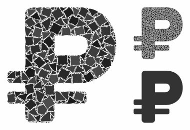 Rouble Mosaic Icon of Uneven Items