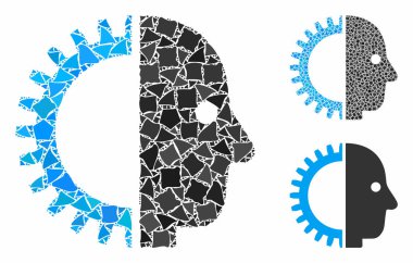 Raggy öğelerinin Cyborg kompozisyon ikonu