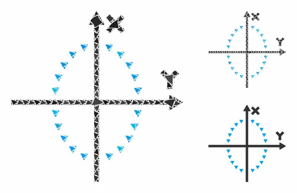 Dotted ellips plot Mozaïekicoon van Raggy Parts — Stockvector