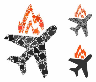 Uçak yangını Sert Elementlerin Kompozisyon Simgesi