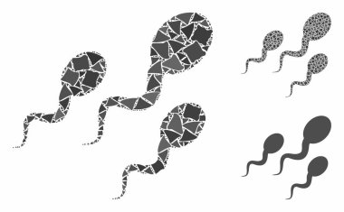 Düzensiz elementlerin Sperm Mozaik Simgesi