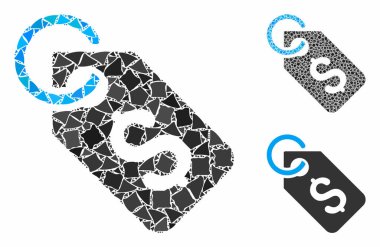 Ani Parçaların Dolar Etiketi Mozaik Simgesi