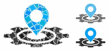 Endüstriyel harita işaretleyici Tüberöz elementlerin bileşimi simgesi