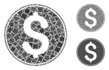 Engebeli Ögellerin Dolar Bozukluğu Mozaik Simgesi