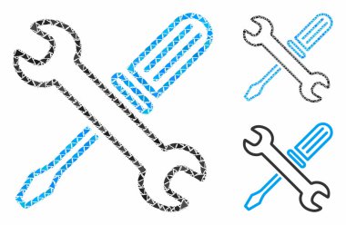 Akort araçları Raggy Ögelerinin Bileşimi Simgesi