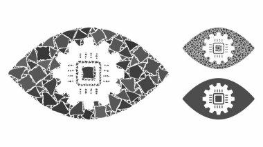 Cyborg göz merceği Düzensiz elementlerin bileşimi simgesi