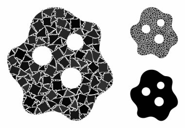 Titrek Ögelerin Amoeba Mozaik Simgesi