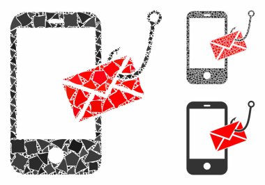 Nesnelerin bileşim simgesini düzenleyen akıllı telefon iletisi