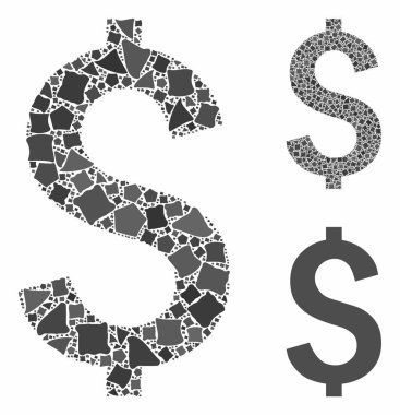 Dolar sembolü Humpy Parts Mozaik Simgesi