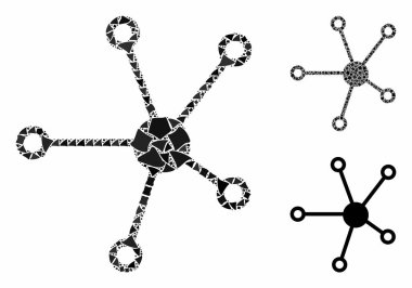 İlişkiler Oluşturulmamış Parçaların Mozaik Simgesi