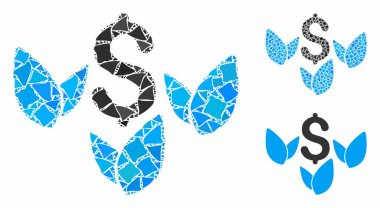 Tarım Kuruluşu Unequal Ögelerin Mozaik Simgesi