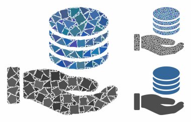 Bozuk para eli Humpy Elementlerinin Kompozisyon Simgesi