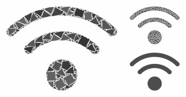 Tümsek Ögelerinin Wi-Fi Kompozisyon Simgesi