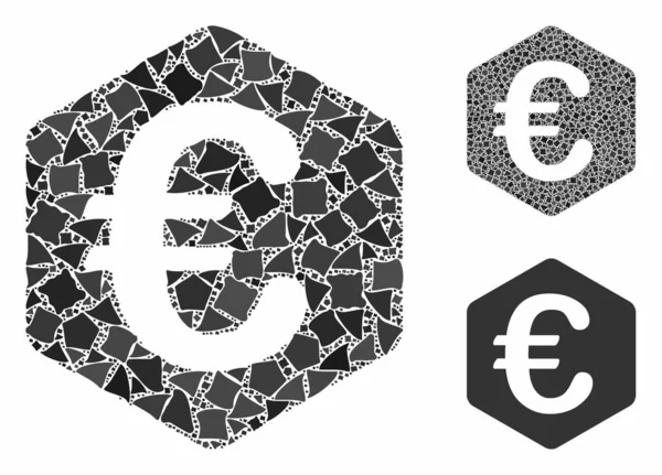 Euro finance Composition Icon of Joggly Parts — Stock Vector