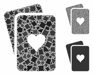 Kart oynayan kalpler Tüberöz Ögelerinin Kompozisyon Simgesi