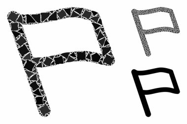 Humpy Elementlerinin Bayrak Mozaik Simgesi