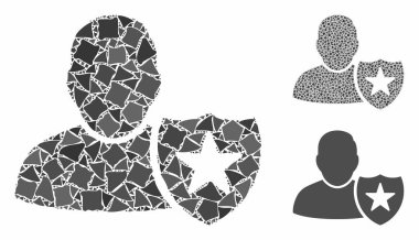 Joggly Parçalarının Kullanıcı Koruma Kalkanı Mozaik Simgesi