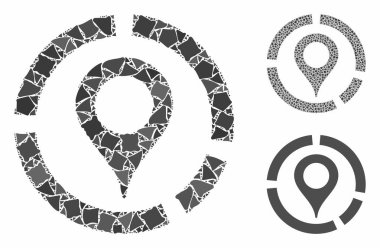 Harita işaretleyici diyagramı Humpy Pieces Mozaik Simgesi