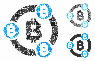 Düzensiz Parçaların Bitcoin işbirliği Mozaik Simgesi