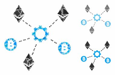 Kripto para birimi ağı düğümleri Unequal Parçaların Bileşimi Simgesi