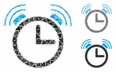 Ragged Ögelerinin Alarm Saati Mozaik Simgesi