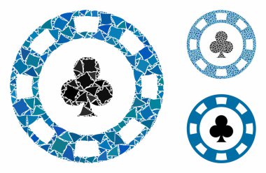 Kulüp kumarhane çipi Trembly Ögelerinin Mozaik Simgesi