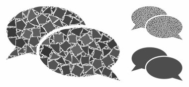 Tümsek Ögelerinin İleti Bulutları Kompozisyon Simgesi