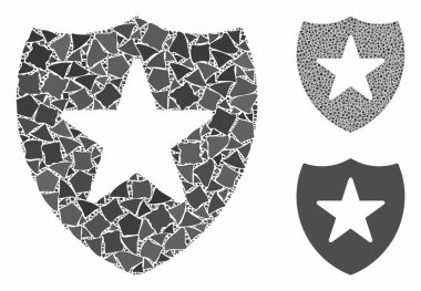 Engebeli Ögellerin Koruyucu Kalkanı Mozaik Simgesi