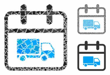 Nakliye Günü Kaba Elementlerin Kompozisyon Simgesi