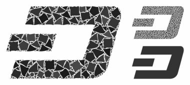 Düzensiz Parçaların Dash para birimi bileşimi simgesi