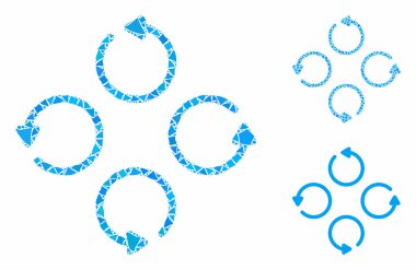 Döndürme Mozaik Humpy Parçalarının Simgesi