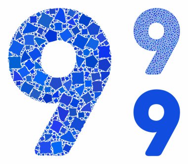 Titrek Parçaların 9 haneli Mozaik Simgesi