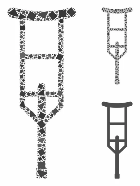 Ícone de mosaico de rutch de elementos tuberosos — Vetor de Stock