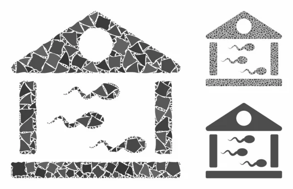 Banco de esperma Composição Ícone de elementos desiguais —  Vetores de Stock