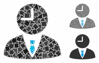 Kaba Ögelerin Zaman Yöneticisi Mozaik Simgesi