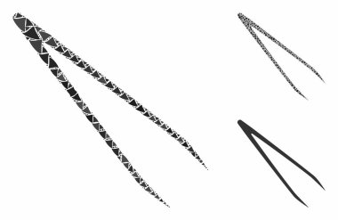 Cımbız Bileşimi Tümsekli Parçaların Simgesi