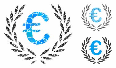 Euro defne çelengi Engebeli Elementlerin Mozaik Simgesi