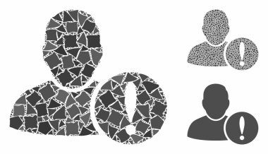 Tüberöz Parçaların Kullanıcı Ünlemi Mozaik Simgesi