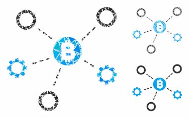 Bitcoin ağ düğümleri Humpy Pieces kompozisyon simgesi