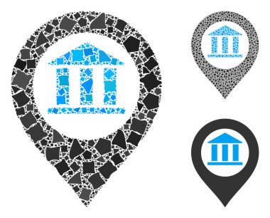 Engebeli Parçaların Banka Yapılandırma İşaretçisi Kompozisyon Simgesi