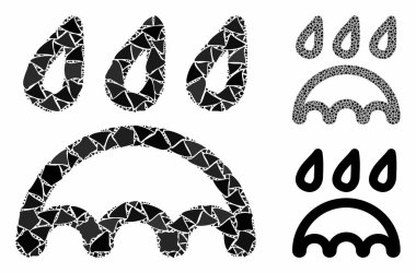 Yağmur Koruma Bileşimi Unequal Elementlerin Simgesi