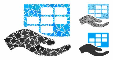 Düzensiz Parçaların Servis Zamanlama Bileşimi Simgesi