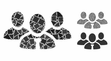 Kaba Ögelerin Takım Yöneticisi Kompozisyon Simgesi