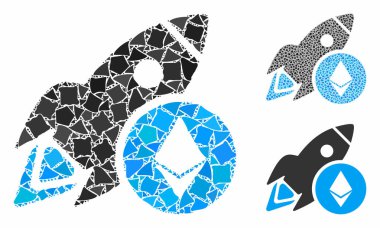 Raggy Ögelerinin Ethereum roket Bileşimi Simgesi